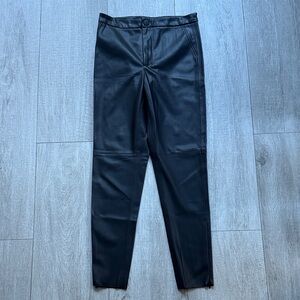 Zara Size Medium Black Faux Leather Pants
